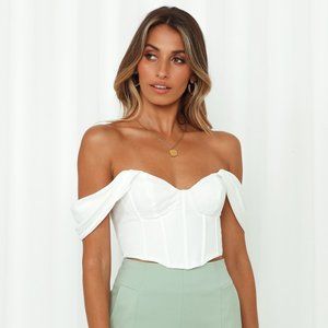 White Corset Crop Top (Tags Still On)